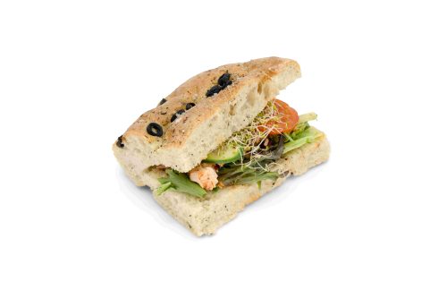 Focaccia, med marinert kylling