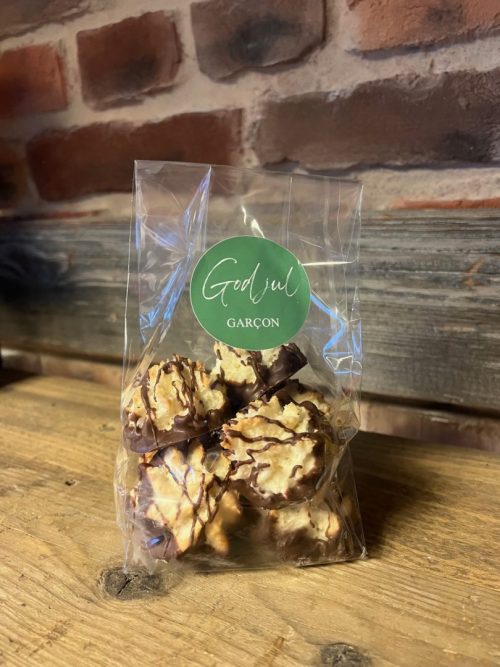 Kokosmakroner med sjokolade, 8pk